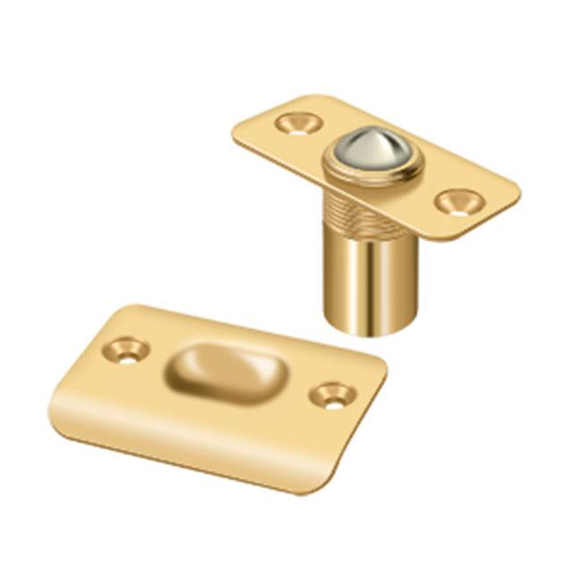 Deltana - Ball Catch, Round Corners - PVD Polished Brass