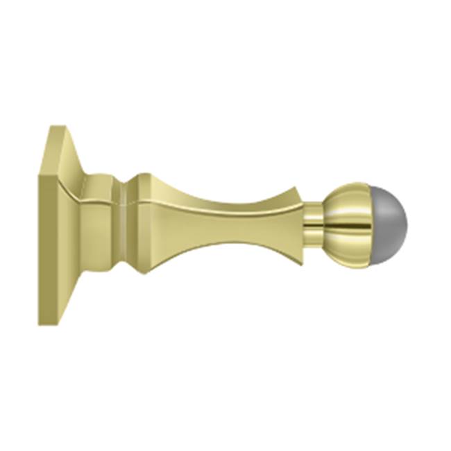 Deltana - 3-1/2'' Baseboard Door Bumper, HD, Solid Brass - Polished Brass