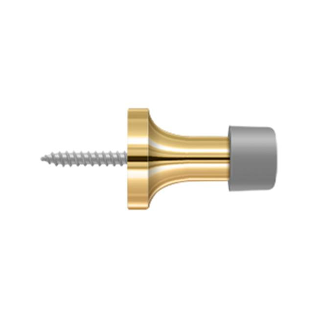 Deltana - 1-3/8'' Baseboard Door Bumper, Solid Brass - PVD Polished Brass