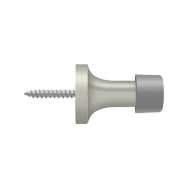 Deltana - 1-3/8'' Baseboard Door Bumper, Solid Brass - Brushed Nickel