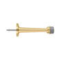 Deltana - 3-1/4'' Baseboard Door Bumper, Solid Brass - PVD Polished Brass