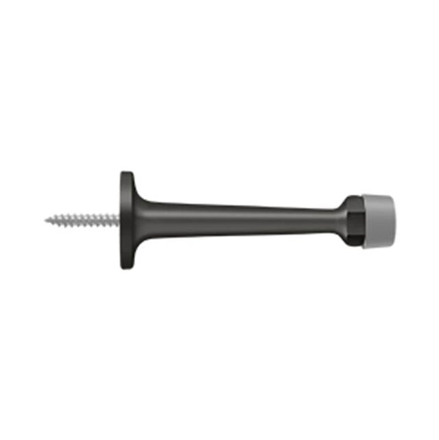 Deltana - 3-1/4'' Baseboard Door Bumper, Solid Brass - Oil-rubbed Bronze