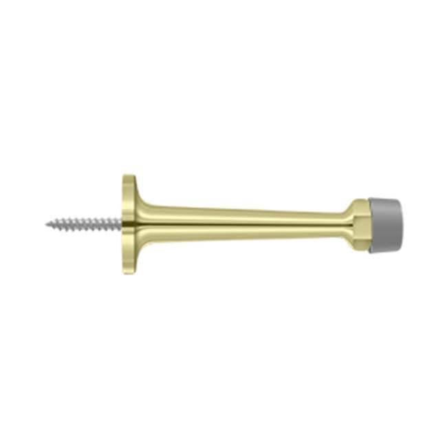 Deltana - 3-1/4'' Baseboard Door Bumper, Solid Brass - Unlacquered Brass