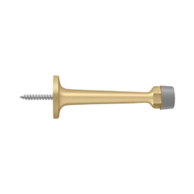 Deltana - 3-1/4'' Baseboard Door Bumper, Solid Brass - Brushed Brass