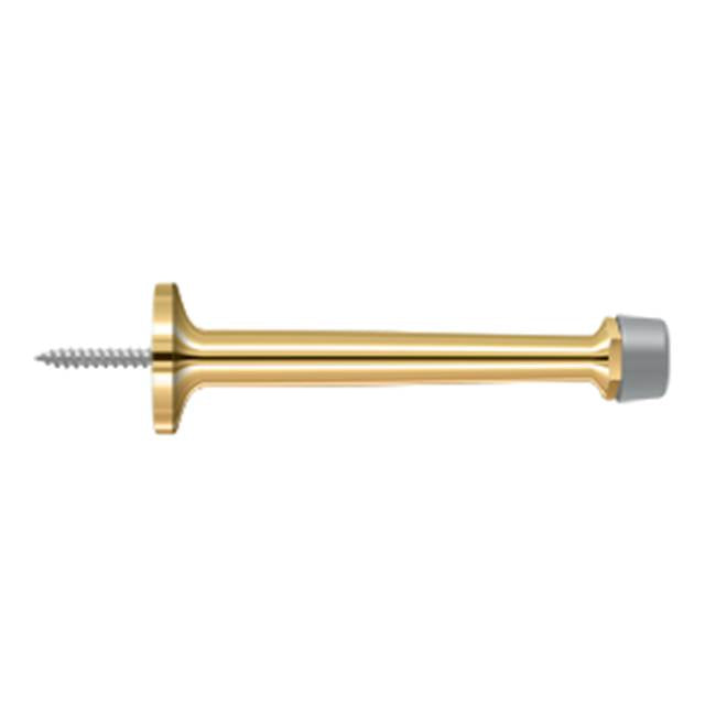 Deltana - 4'' Baseboard Door Bumper, Solid Brass - PVD Polished Brass
