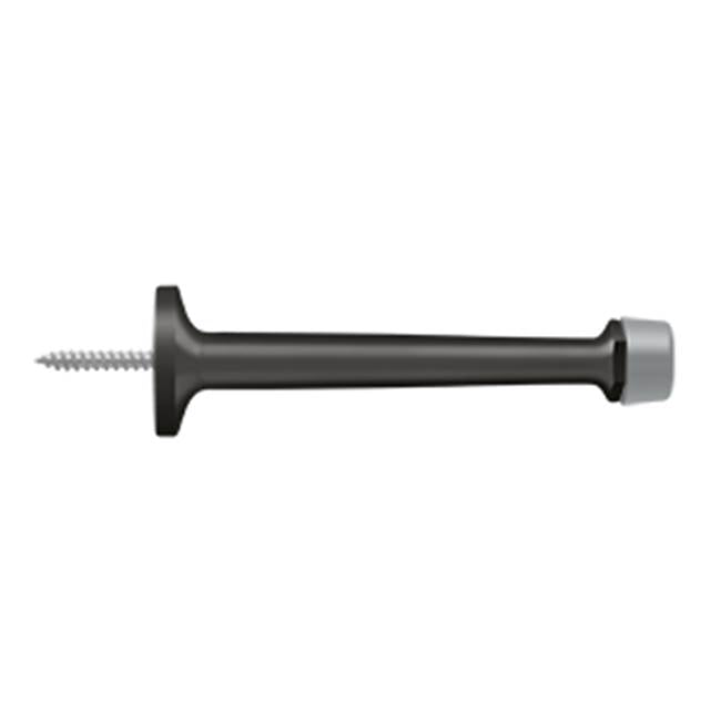 Deltana - 4'' Baseboard Door Bumper, Solid Brass - Oil-rubbed Bronze