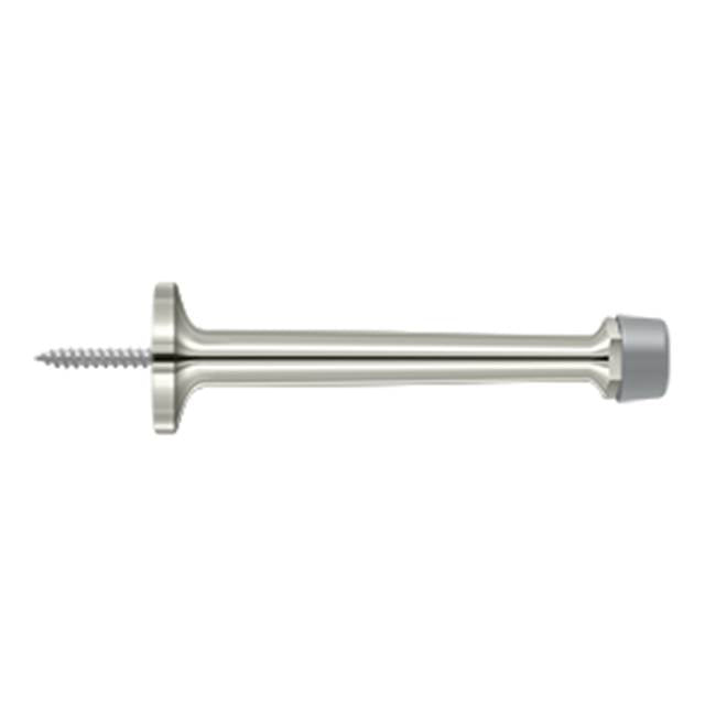 Deltana - 4'' Baseboard Door Bumper, Solid Brass - Polished Nickel