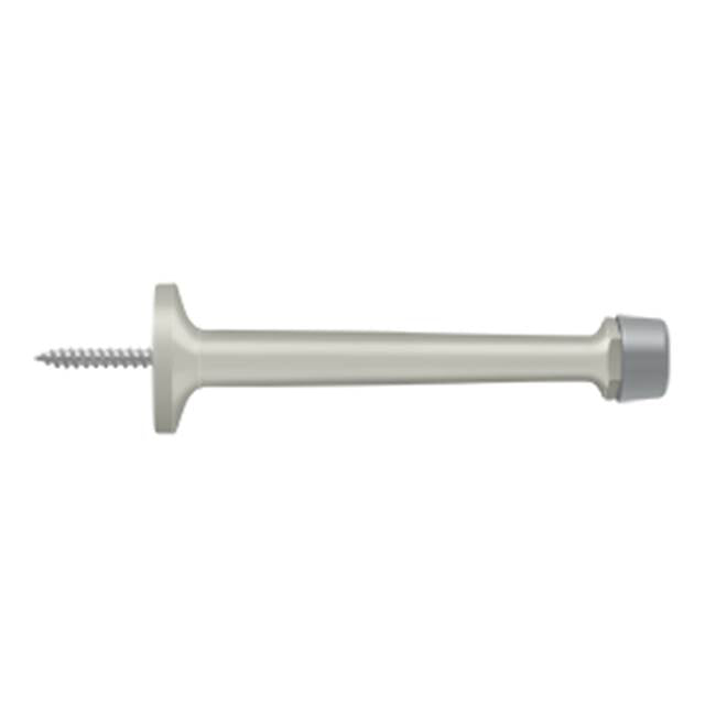 Deltana - 4'' Baseboard Door Bumper, Solid Brass - Brushed Nickel