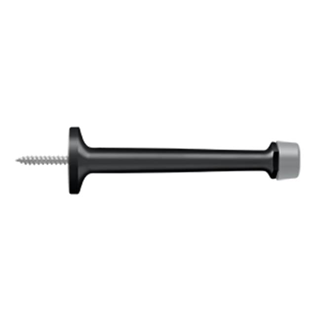 Deltana - 4'' Baseboard Door Bumper, Solid Brass - Paint Black