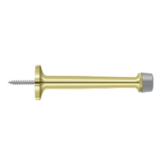Deltana - 4'' Baseboard Door Bumper, Solid Brass - Polished Brass
