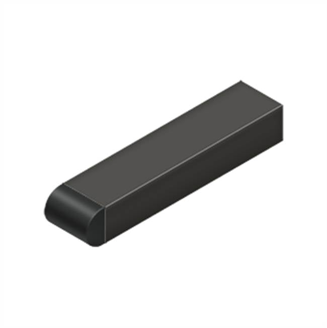 Deltana - 4'' Contemporary Half-Cylinder Tip Baseboard Bumper, Solid Brass - Oil-rubbed Bronze