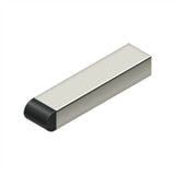 Deltana - 4'' Contemporary Half-Cylinder Tip Baseboard Bumper, Solid Brass - Polished Nickel