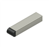 Deltana - 4'' Contemporary Half-Cylinder Tip Baseboard Bumper, Solid Brass - Brushed Nickel