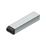 Deltana - 4'' Contemporary Half-Cylinder Tip Baseboard Bumper, Solid Brass - Polished Chrome
