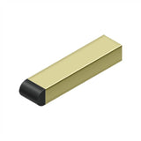 Deltana - 4'' Contemporary Half-Cylinder Tip Baseboard Bumper, Solid Brass - Unlacquered Brass