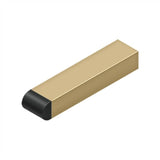 Deltana - 4'' Contemporary Half-Cylinder Tip Baseboard Bumper, Solid Brass - Brushed Brass