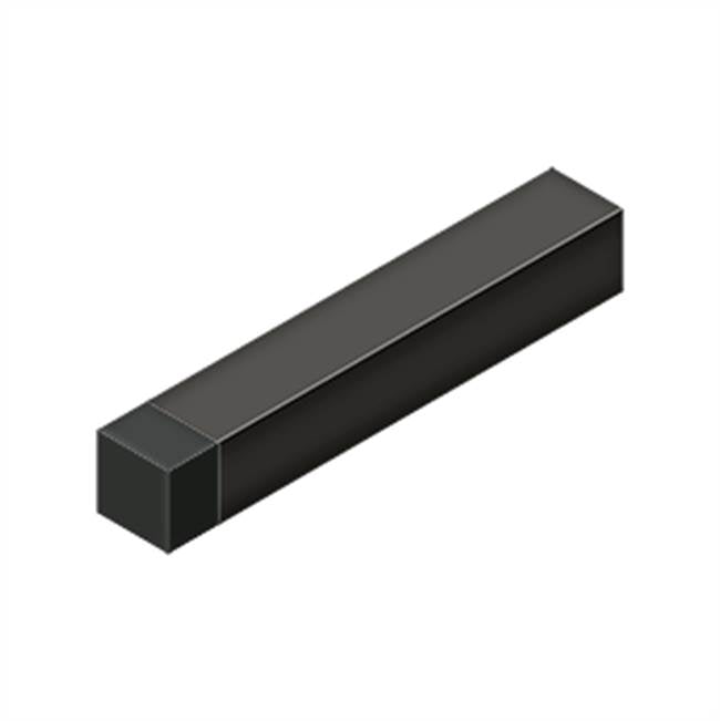 Deltana - 4'' Modern Square Baseboard Bumper, Solid Brass - Oil-rubbed Bronze