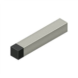 Deltana - 4'' Modern Square Baseboard Bumper, Solid Brass - Brushed Nickel