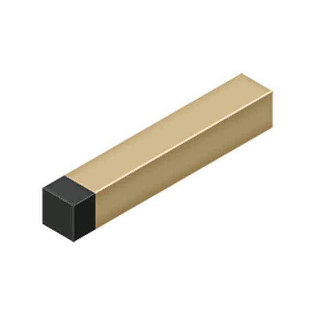 Deltana - 4'' Modern Square Baseboard Bumper, Solid Brass - Brushed Brass