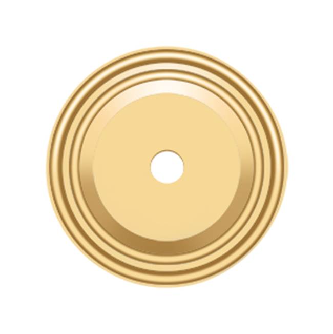 Deltana - Base Plate for Knobs, 1-1/2'' Diam. - PVD Polished Brass