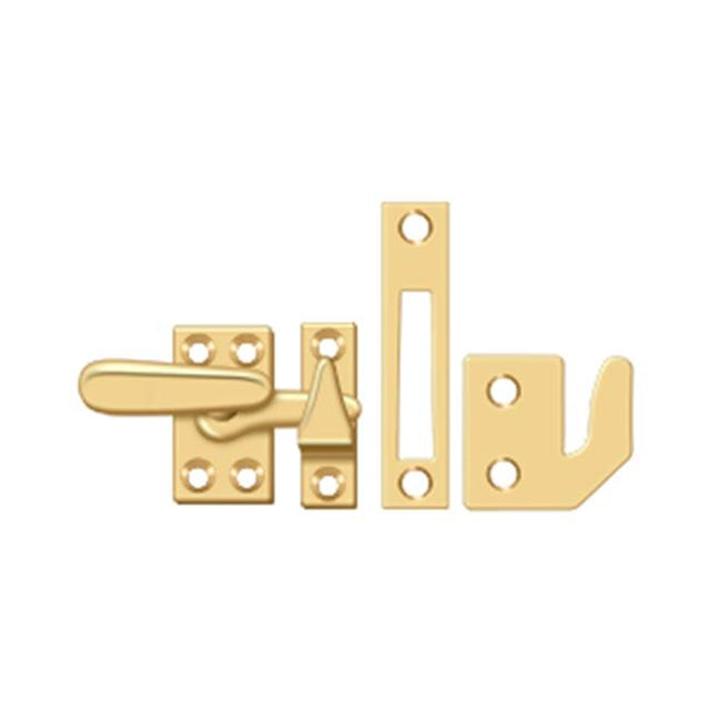 Deltana - Window Lock, Casement Fastener, Small - PVD Polished Brass
