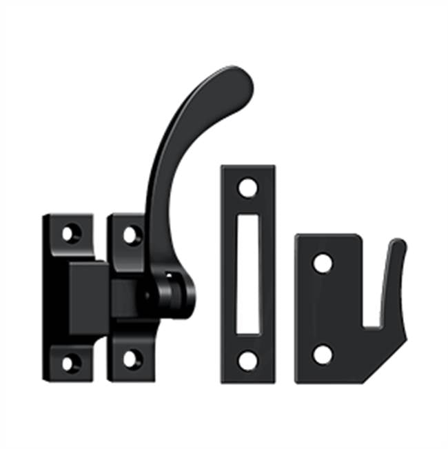 Deltana - Window Lock, Casement Fastener, Reversible, 4-1/2'' - Paint Black