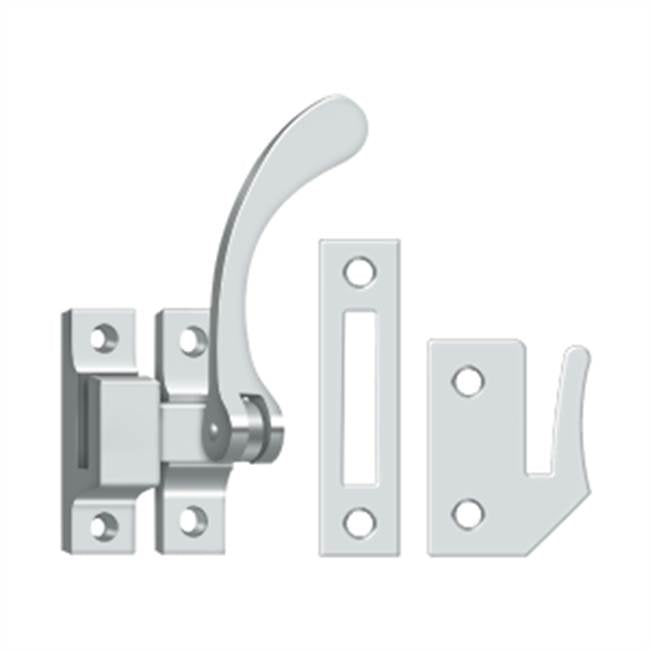 Deltana - Window Lock, Casement Fastener, Reversible, 4-1/2'' - Polished Chrome
