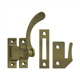 Deltana - Window Lock, Casement Fastener, Reversible, 4-1/2'' - Antique Brass