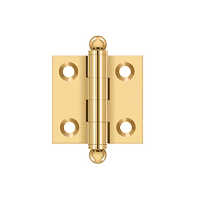 Deltana - 1-1/2'' x 1-1/2'' Hinge, w/ Ball Tips - PVD Polished Brass