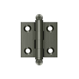 Deltana - 1-1/2'' x 1-1/2'' Hinge, w/ Ball Tips - Antique Nickel