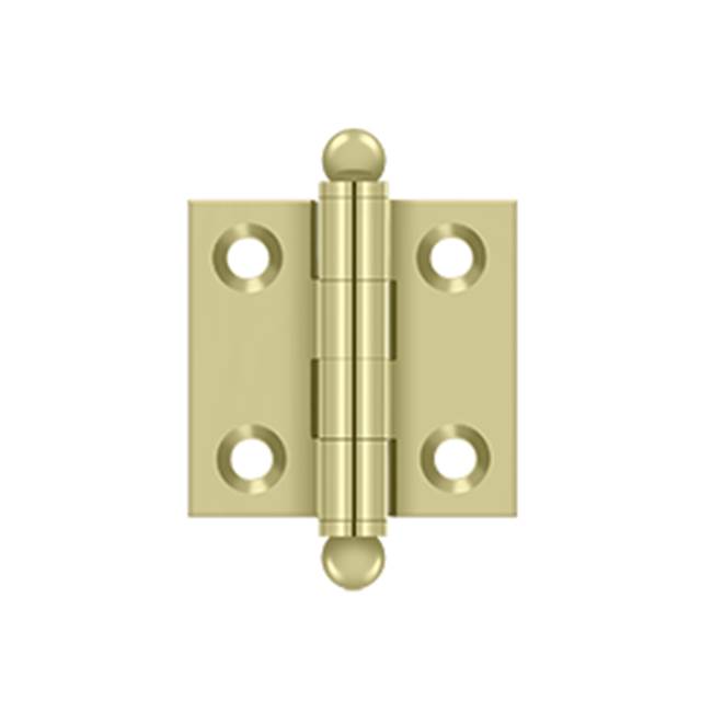 Deltana - 1-1/2'' x 1-1/2'' Hinge, w/ Ball Tips - Unlacquered Brass