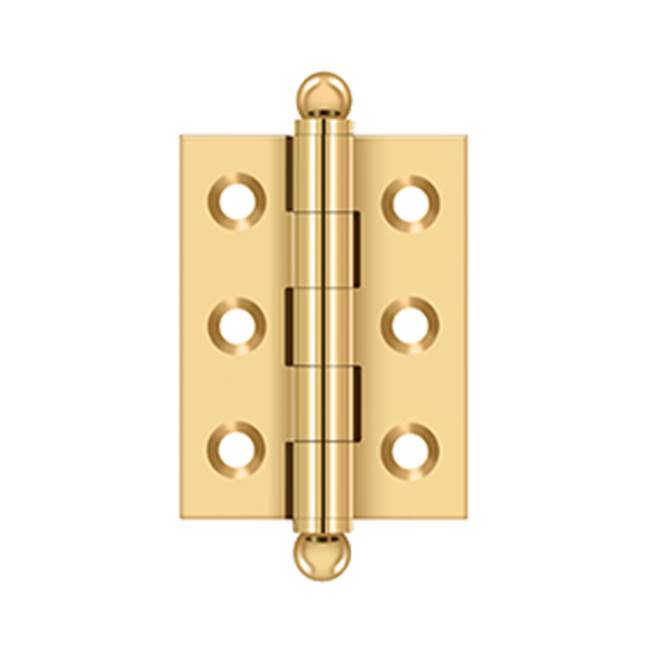 Deltana - 2'' x 1-1/2'' Hinge, w/ Ball Tips - PVD Polished Brass