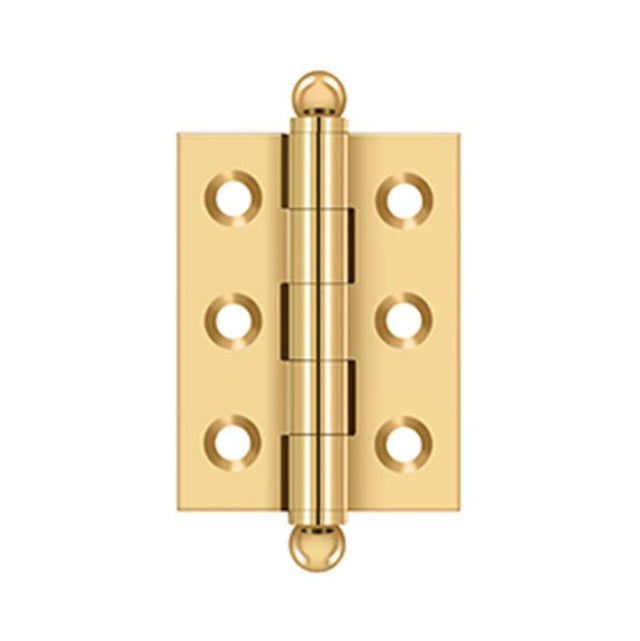Deltana - 2'' x 1-1/2'' Hinge, w/ Ball Tips - PVD Polished Brass