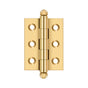 Deltana - 2'' x 1-1/2'' Hinge, w/ Ball Tips - PVD Polished Brass