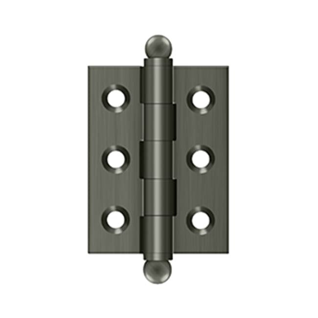 Deltana - 2'' x 1-1/2'' Hinge, w/ Ball Tips - Antique Nickel