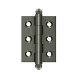 Deltana - 2'' x 1-1/2'' Hinge, w/ Ball Tips - Antique Nickel