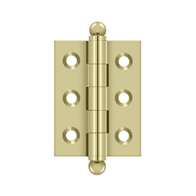 Deltana - 2'' x 1-1/2'' Hinge, w/ Ball Tips - Unlacquered Brass