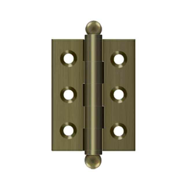 Deltana - 2'' x 1-1/2'' Hinge, w/ Ball Tips - Antique Brass