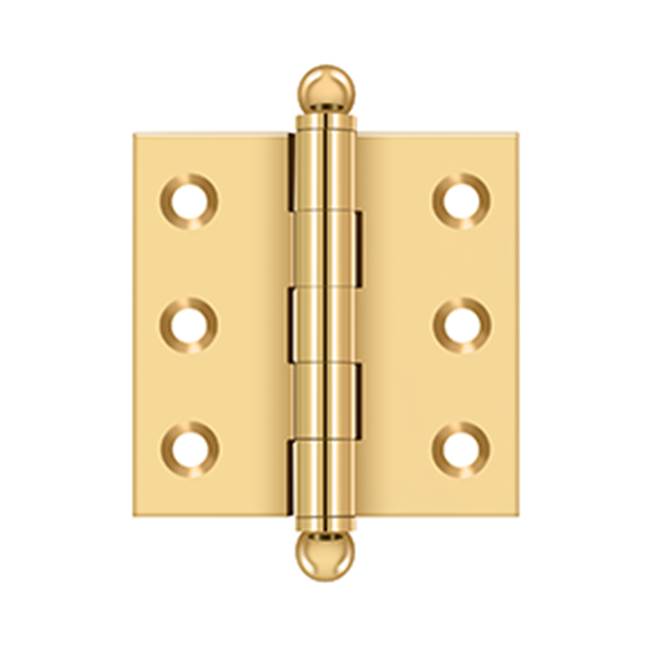 Deltana - 2'' x 2'' Hinge, w/ Ball Tips - PVD Polished Brass