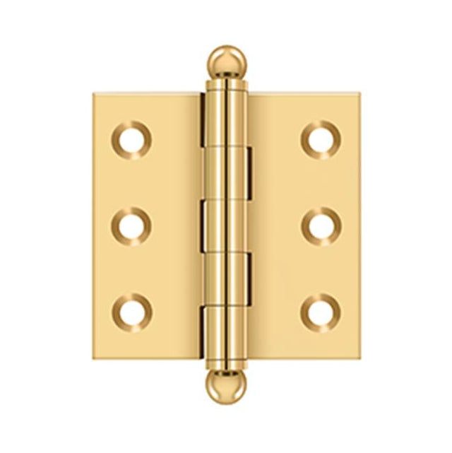 Deltana - 2'' x 2'' Hinge, w/ Ball Tips - PVD Polished Brass