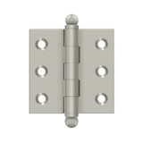 Deltana - 2'' x 2'' Hinge, w/ Ball Tips - Brushed Nickel