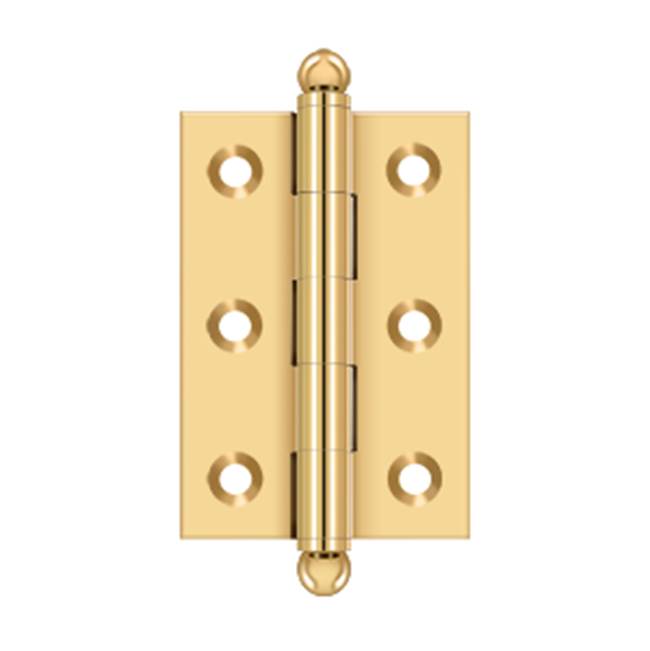 Deltana - 2-1/2'' x 1-11/16'' Hinge, w/ Ball Tips - PVD Polished Brass