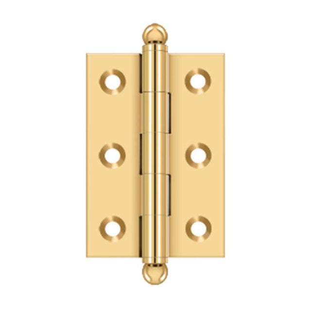 Deltana - 2-1/2'' x 1-11/16'' Hinge, w/ Ball Tips - PVD Polished Brass