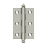 Deltana - 2-1/2'' x 1-11/16'' Hinge, w/ Ball Tips - Brushed Nickel