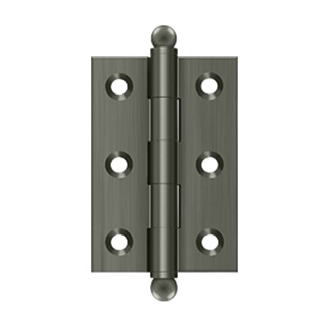 Deltana - 2-1/2'' x 1-11/16'' Hinge, w/ Ball Tips - Antique Nickel