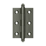 Deltana - 2-1/2'' x 1-11/16'' Hinge, w/ Ball Tips - Antique Nickel