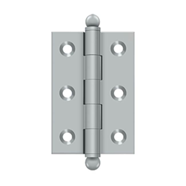 Deltana - 2-1/2'' x 1-11/16'' Hinge, w/ Ball Tips - Brushed Chrome