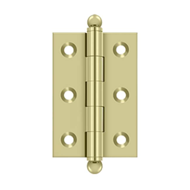 Deltana - 2-1/2'' x 1-11/16'' Hinge, w/ Ball Tips - Unlacquered Brass