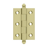 Deltana - 2-1/2'' x 1-11/16'' Hinge, w/ Ball Tips - Unlacquered Brass