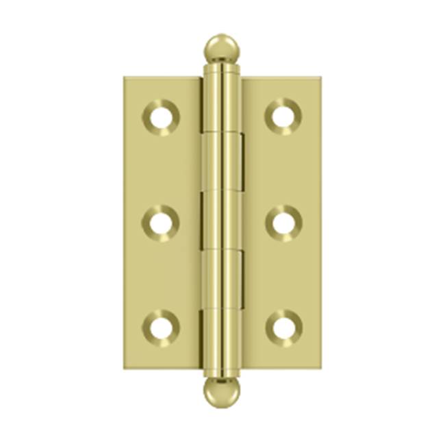 Deltana - 2-1/2'' x 1-11/16'' Hinge, w/ Ball Tips - Polished Brass